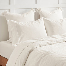 Carmine Washed Cotton European Pillowcases (Set of 2)
